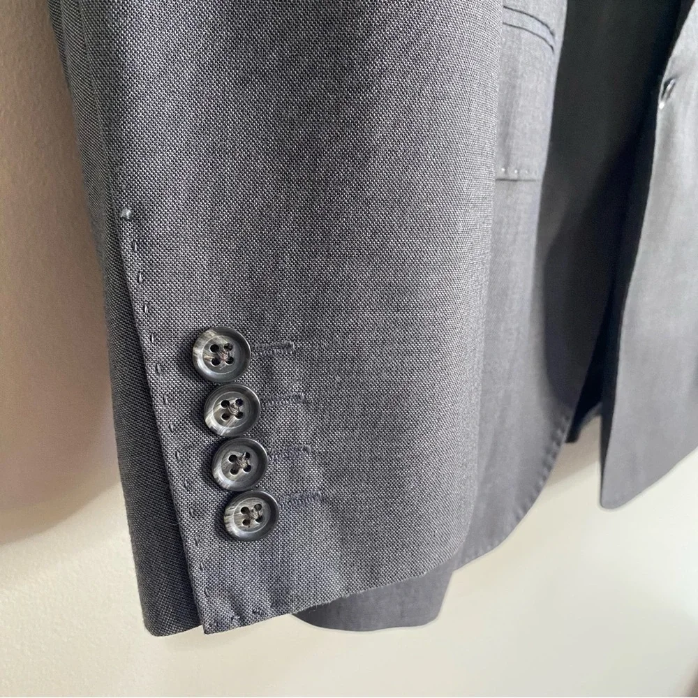 Men's Tasso Elba Grey Blazer Suit Jacket Size Large 42 - 44